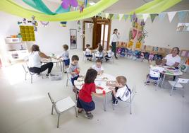 Imagen de archivo del aula de 0 a 3 años que abierta en el colegio Monseñor Socorro Lantigua en Teror en el curso 2022-23.