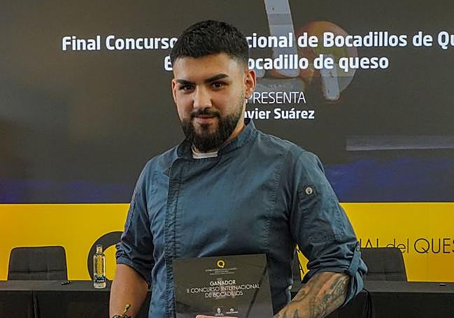 El cocinero majorero Kevin Díaz, autor del Mejor Bocadillo de Queso de España.