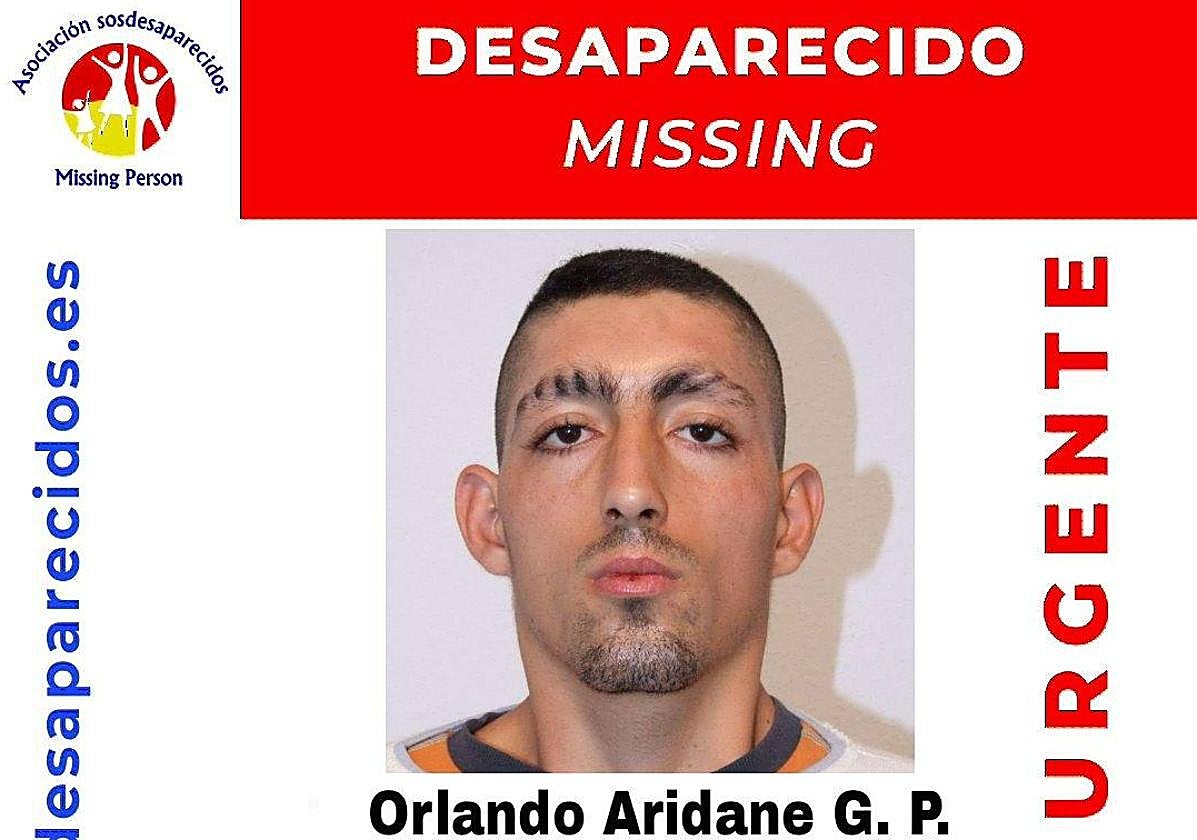 Cartel de búsqueda de Orlando Aridane.