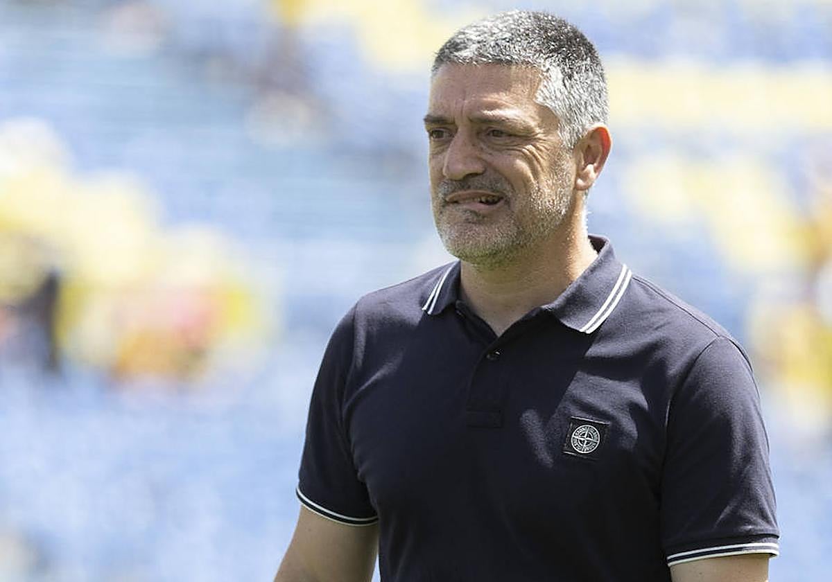 García Pimienta, durante el encuentro del domingo ante el Sevilla.