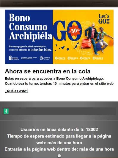 Imagen de la cola virtual.