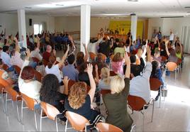 Reunión de los trabajadores del Ayuntamiento de Santa Lucía de TIrajana.