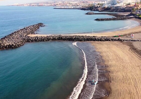 Imagen de la playa de Troya, en Adeje (Tenerife), donde se produjo el suceso.