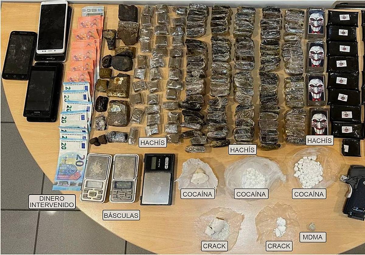 Imagen de la droga incautada.