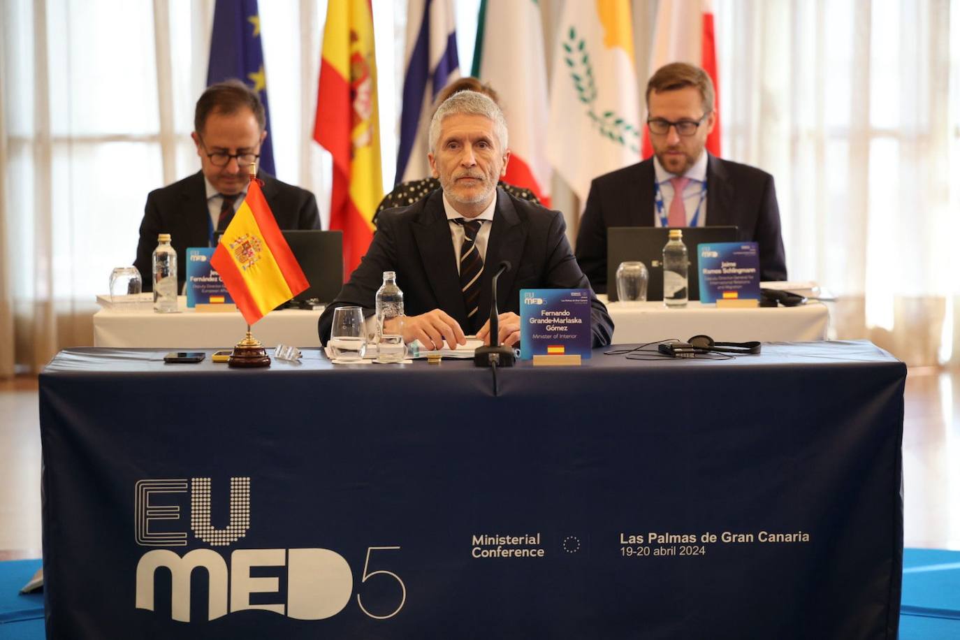 Las imágenes de los ministros del Interior y Migración en Las Palmas de Gran Canaria