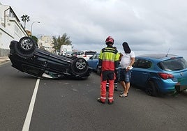 Imagen del accidente de tráfico.