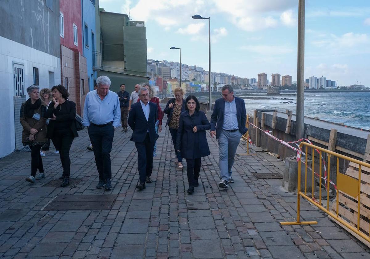 Un momento de la visita del secretario de Estado de Medio Ambiente a San Cristóbal.