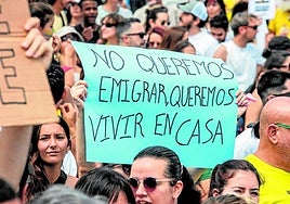 Imagen de la manifestación el pasado sábado 20 de abril en gran Canaria.