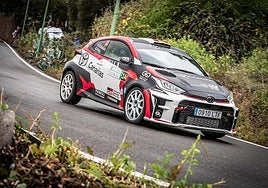 Estalella, en acción con su Toyota.