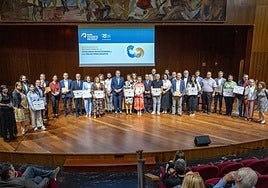 Los premiados este jueves en el paraninfo de la ULPGC.