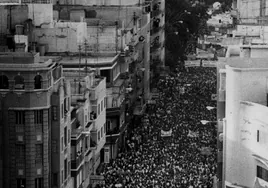 Manifestación de 1988 que sacó a la calle en Gran Canaria a 300.000 personas exigiendo la universidad.