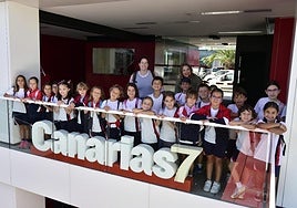 Las imágenes de la visita del CEIP Santa Bárbara a CANARIAS7