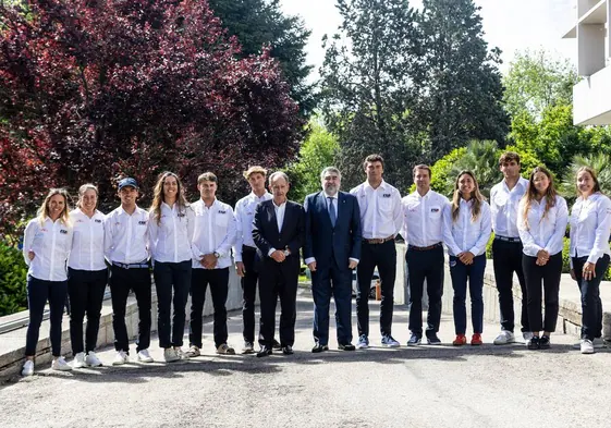 Imagen de la presentación del equipo nacional de vela que irá a París 2024, este martes en Madrid.