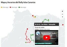 Mapa y horarios del Rally Islas Canarias 2024