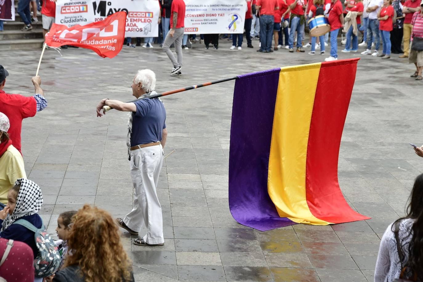 La manifestación en Gran Canaria por el Día Internacional de los Trabajadores, en imágenes
