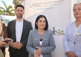 Carolina Darias ofreció su punto de vista sobre la polémica tasa turística en declaraciones a medios.