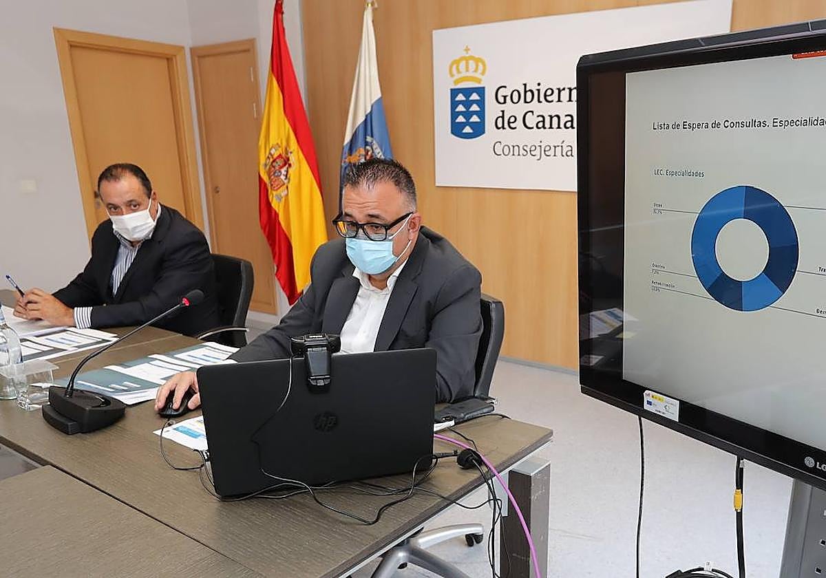 Conrado Domínguez junto a Blas Trujillo.