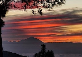 Cielo imponente este domingo en Juncalillo, Gran Canaria.