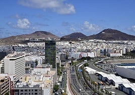 Zona del Istmo-Puerto en la capital grancanaria.