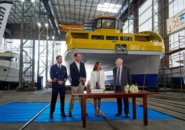 Fred. Olsen Express y Rodman celebran el amadrinamiento del nuevo catamarán de la naviera