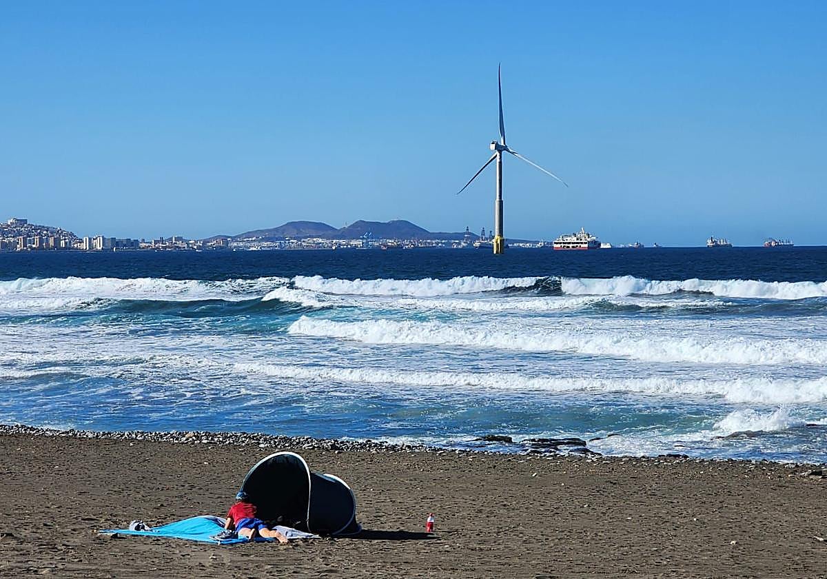 Día de playa en Canarias.