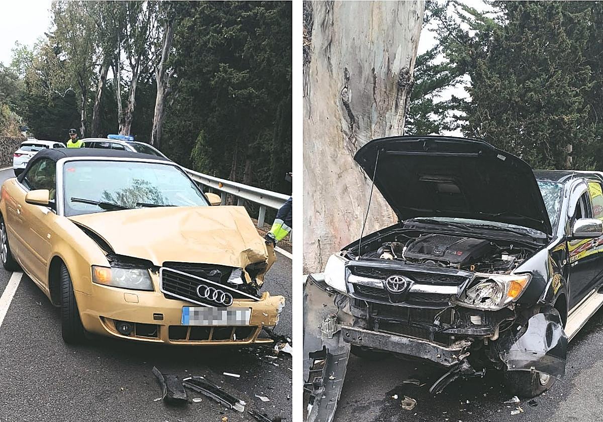 Imagen del accidente en el municipio de Santa Brígida.