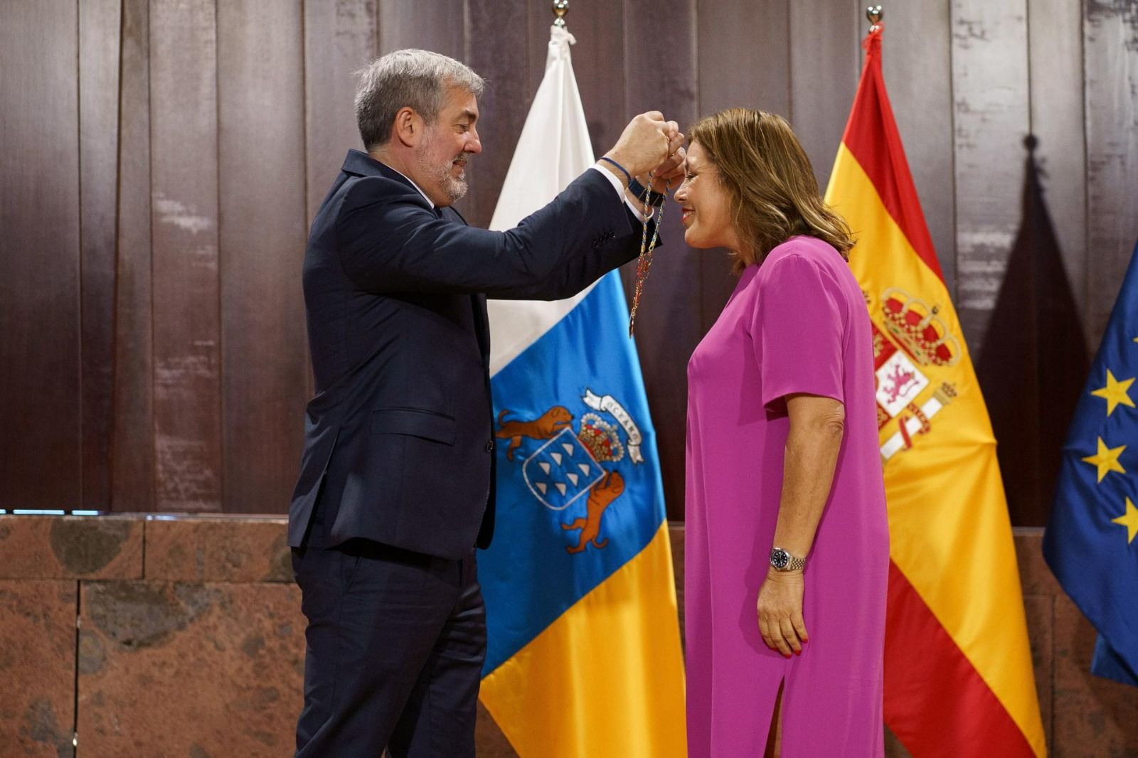 La entrega del Collar de la Orden Islas Canarias, en imágenes
