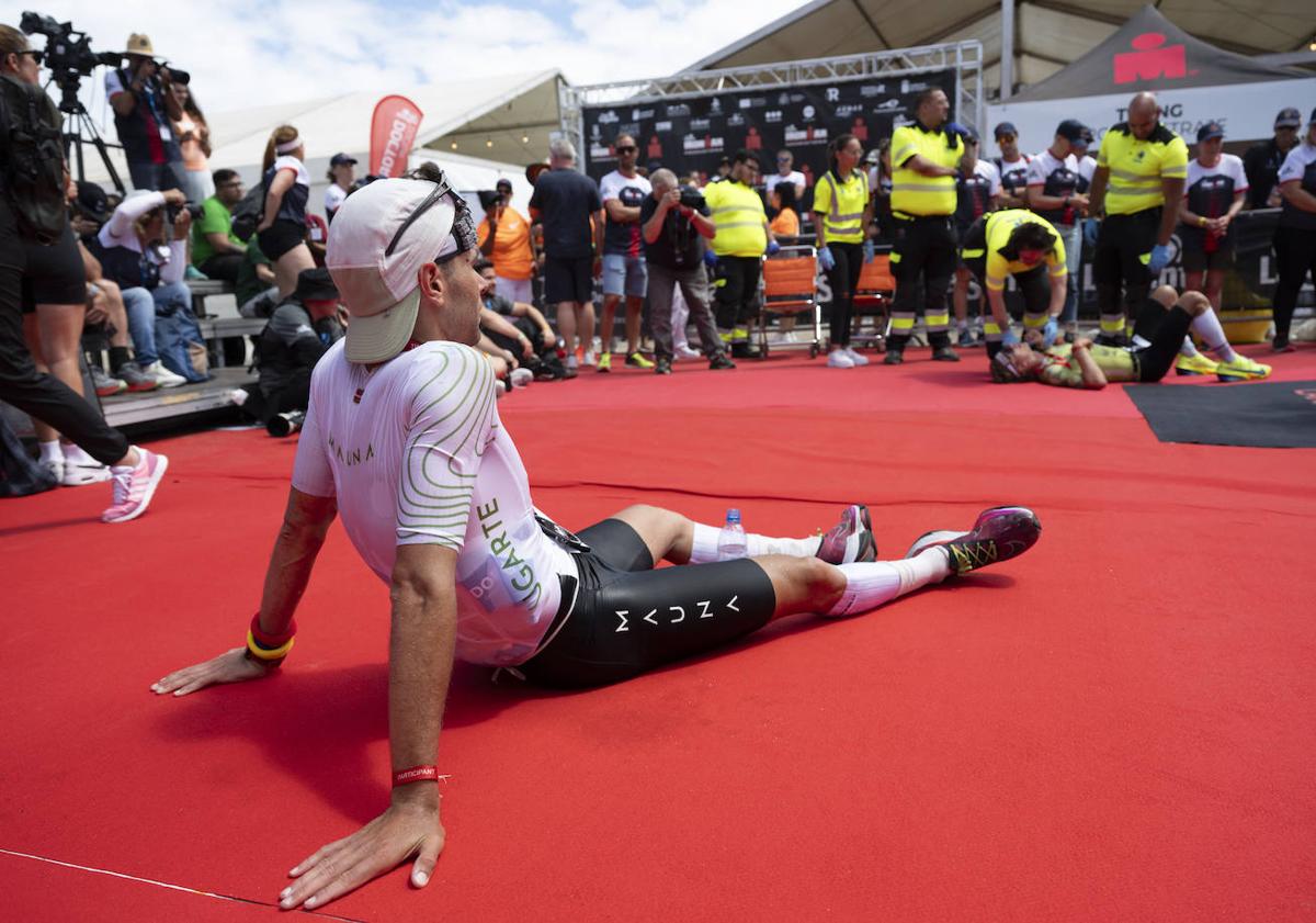 Imagen principal - Vandendriessche y Haug se coronan en el Ironman de Lanzarote