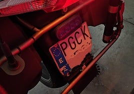 Imagen del estado de una de las motocicletas.