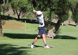 Nicolás Vidal, durante un golpeo en la pasada ediciíon.