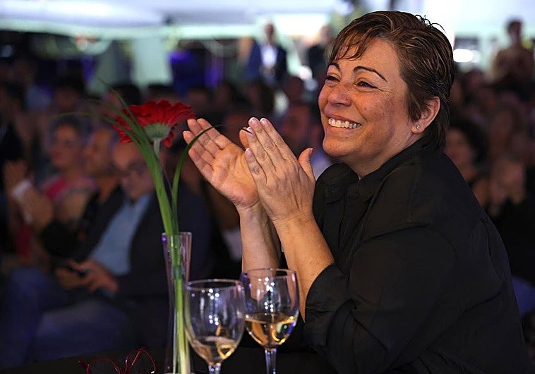 Natividad Santana, durante el acto celebrado en el Museo Elder.