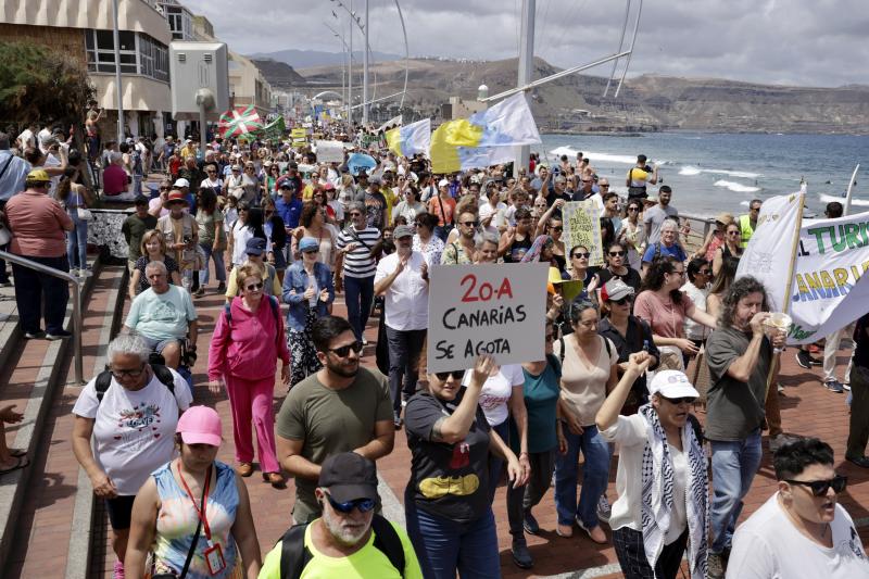 Imagen de archivo de la manifestación del 20A en Las Canteras.
