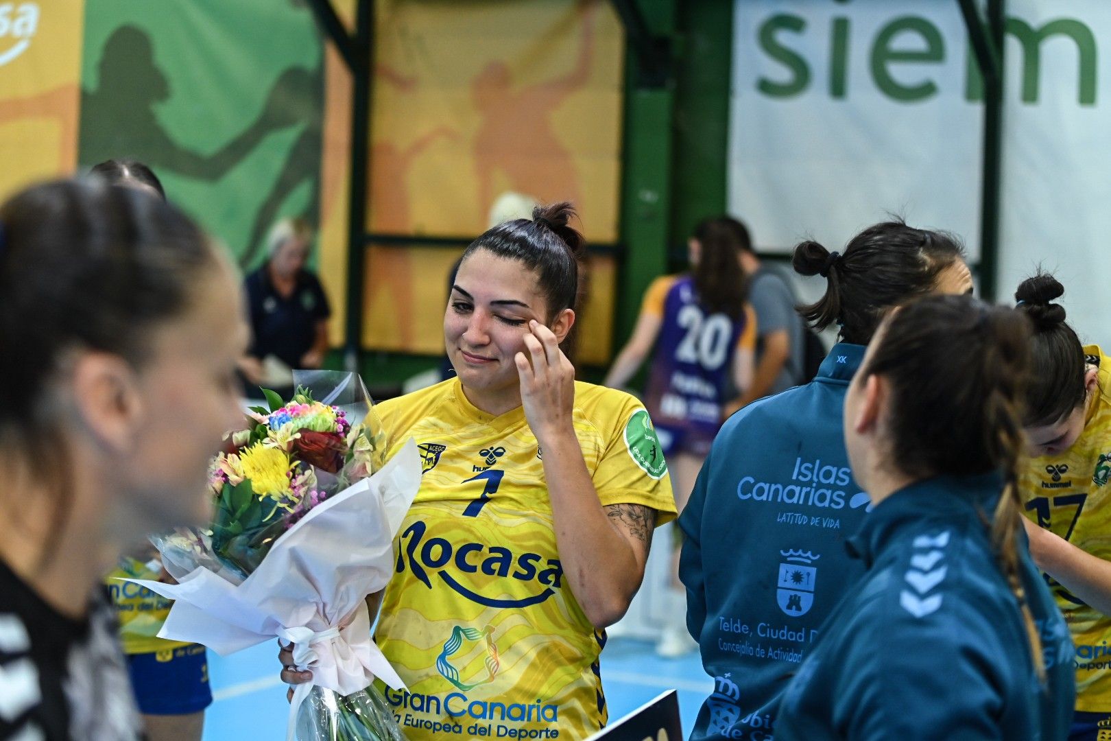 Arinegua Pérez, emocionada.