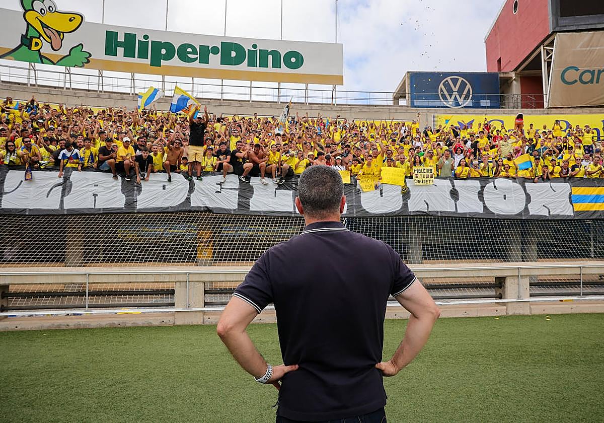 Pimienta, el pasado domingo en su despedida ante la Grada Naciente.
