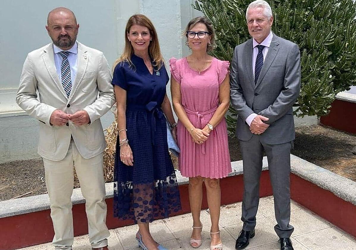 Carlos Álamo (PSOE), Rosy Ramírez (Hablemos Ahora), Conchi Narváez (PSOE) y José Francisco Pérez (Hablemos Ahora).