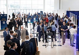 Imagen de la feria de Houston del 'offshore' que se celebró hace unos días y en la que participó Hamilton con varios 'partner' canarios.