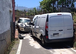 Imagen del choque entre los dos vehículos en Los Olivos.