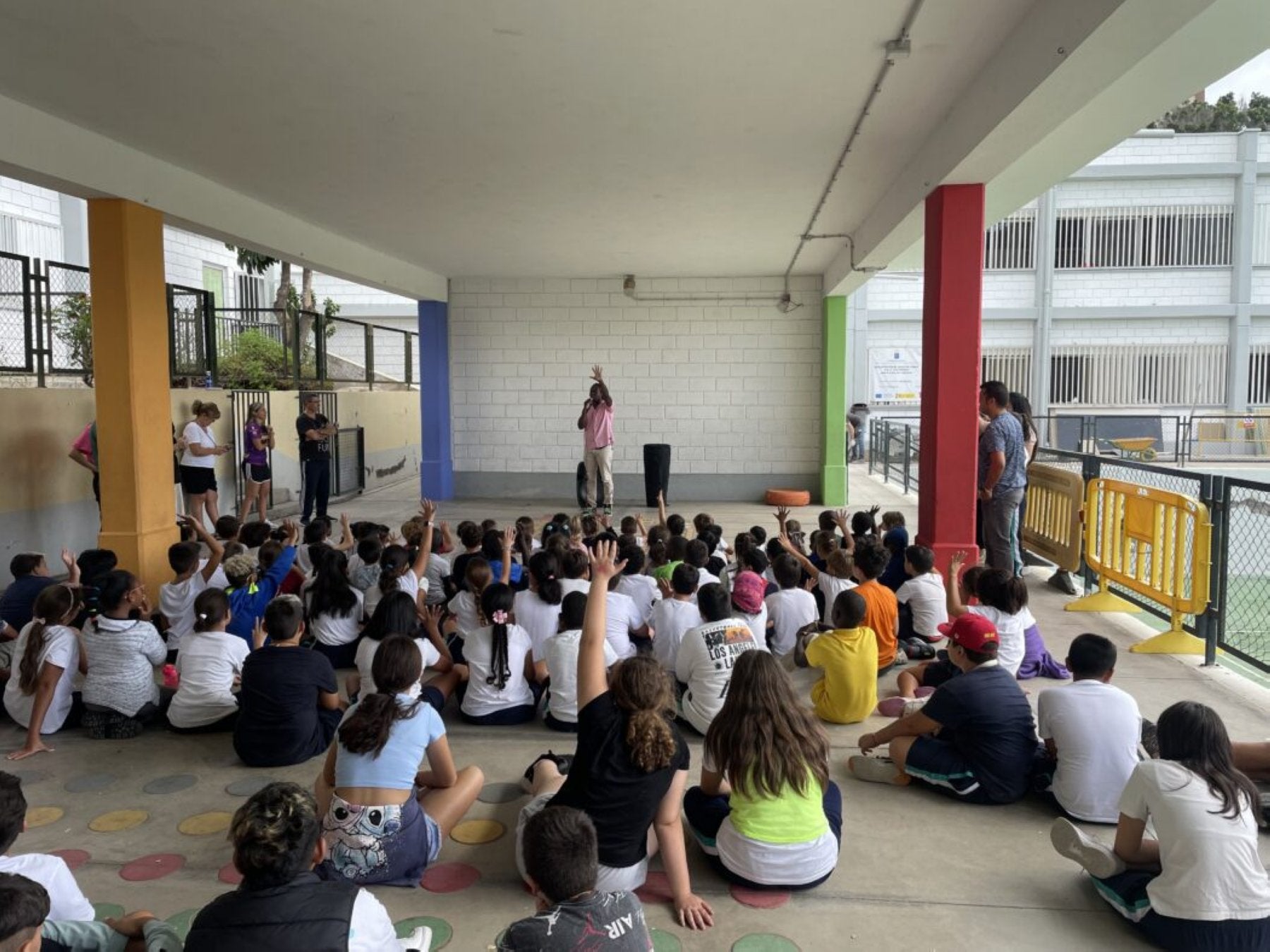 Foto de archivo de alumnado en el CEIP Verodes, uno de los centros galardonados.