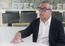 Eduardo Tolosana, durante la entrevista.