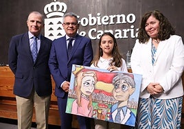 La alumna Paola María Gatto gana un concurso de dibujo sobre el rey.