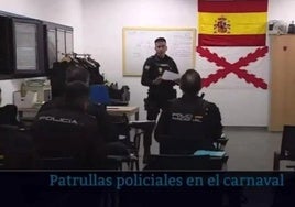 La imagen de la bandera en la comisaría de Las Palmas de Gran Canaria emitida por TVE.