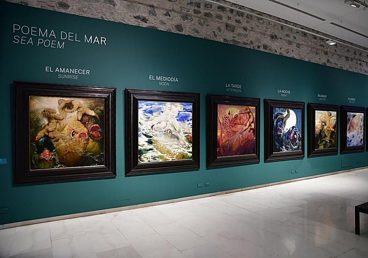 La serie de 'El Poema del Mar', en el Museo Castillo de Mata.