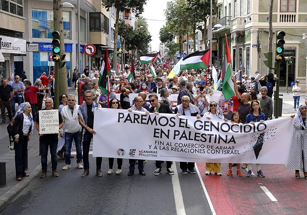 Imagen de la manifestación celebrada en San Telmo el pasado de mes de mayo.