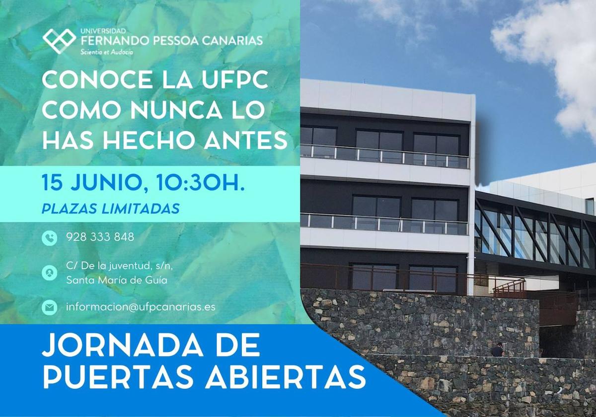 La Universidad Fernando Pessoa Canarias abre sus puertas al público en la Jornada de Puertas Abiertas