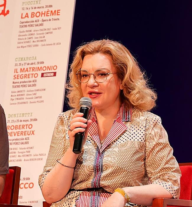 Ekaterina Semenchuk, este miércoles, en la rueda de prensa.