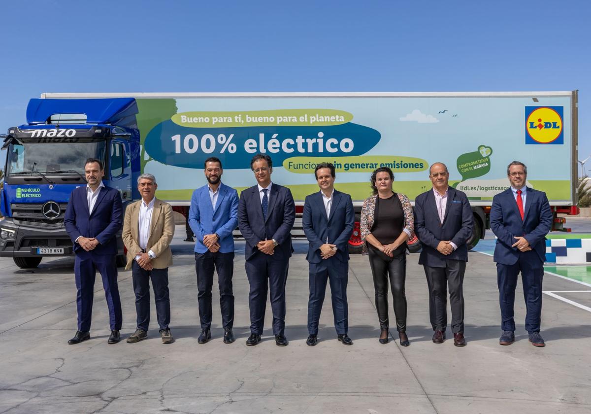 Presentación camiones eléctricos en Canarias.