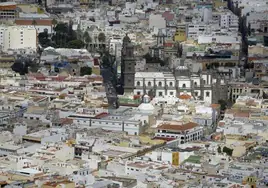 Vista aérea de la ciudad de Las Palmas de Gran Canaria.