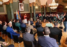 Uno de los momentos de la entrega de medallas.