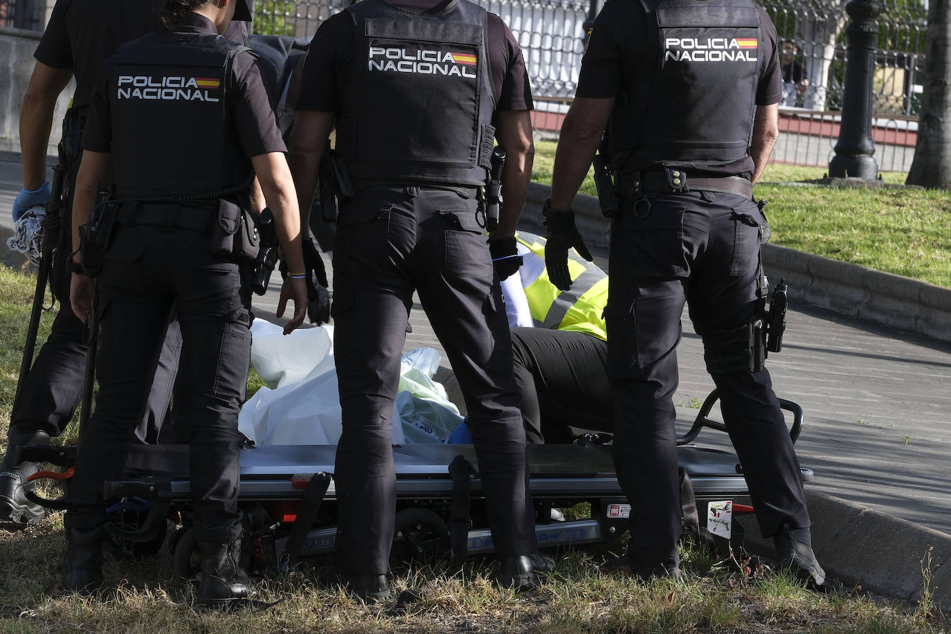 Imagen del asesinato producido hace unas semanas en el parque teldense de Arnao.