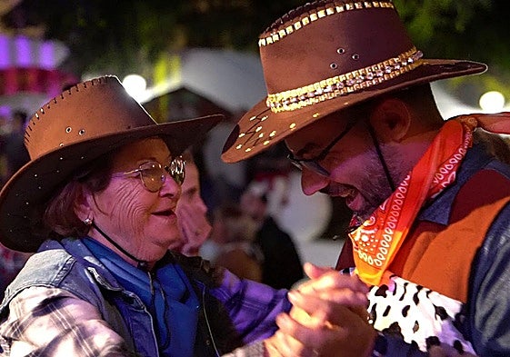 Echedey Eugenio,en un baile carnavalero.